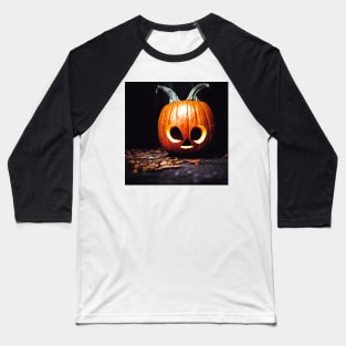 halloween scary evil pumpkin funny pumpkin head satanic Baseball T-Shirt